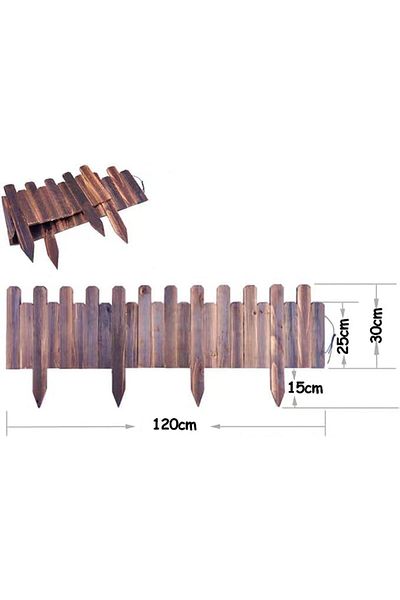 genric FFD Garden Fence Wooden Garden Border Garden Edging Panels for Outdoor