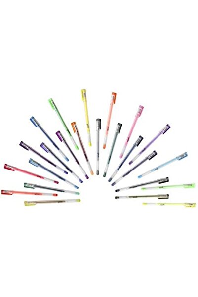 Yoobi مجموعة من ٢٤ قلم جل | ألوان باستيل، ومعدني، ونيون، ولامع | تصاميم مرحة ...