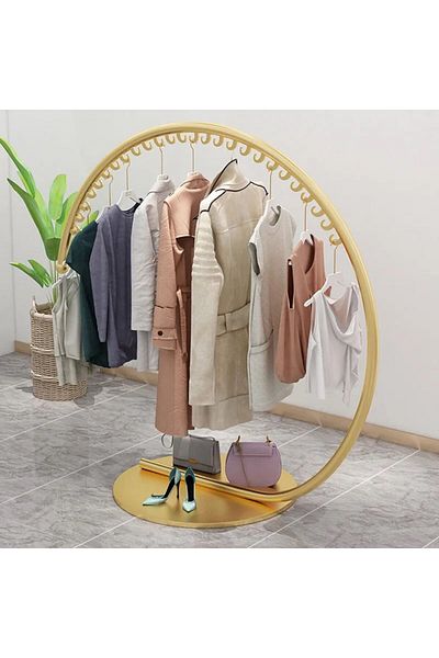 Generic Golden half moon clothes hanger