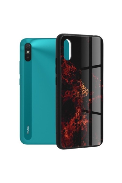 OEM Θήκη για Xiaomi Redmi 9A/Redmi 9AT, σειρά Techsuit Glaze, κόκκινο νεφέλωμα