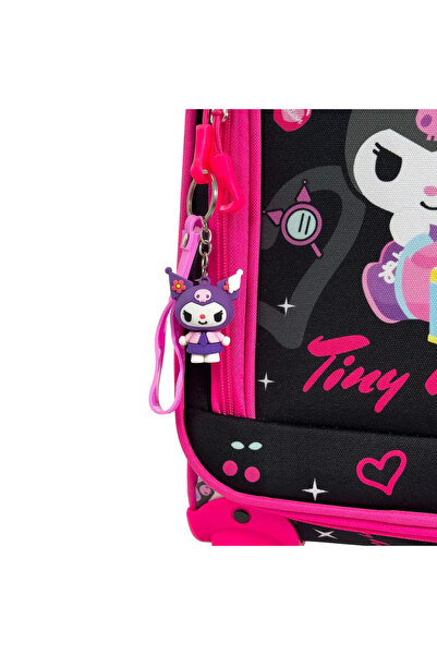 Esbuik YENİ SEZON LÜX KUMAŞ KUROMİ DESENLİ 4 TEKERLEKLİ ÇEKÇEKLİ KABİN BOY ÇOCUK VALİZİ&BAVUL