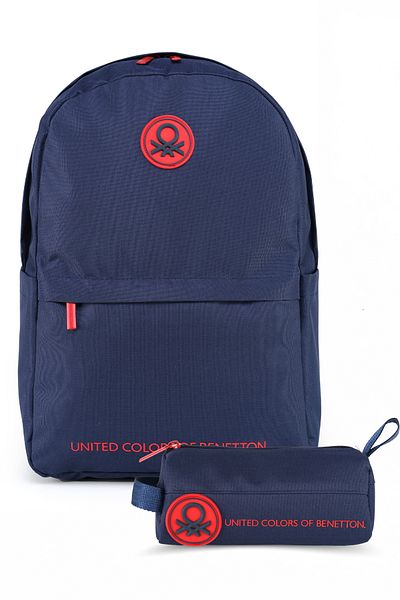 United Colors of Benetton Batik Transitional Unisex Children's Backpack Set