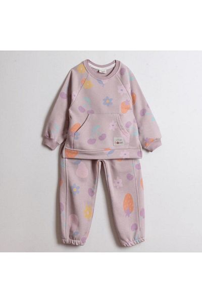 OZZY KİDS Girl's Fruit Patterned Suit
