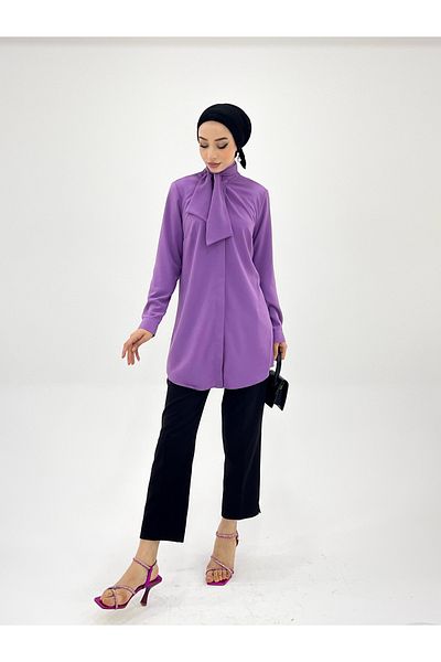 BUTİK SEPETİN Tie Long Shirt