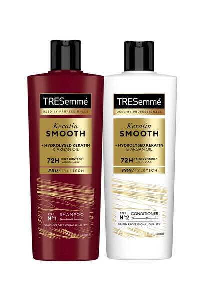 Tresemme Shampoo and Conditioner, Keratin Smooth Set, 400+400ml