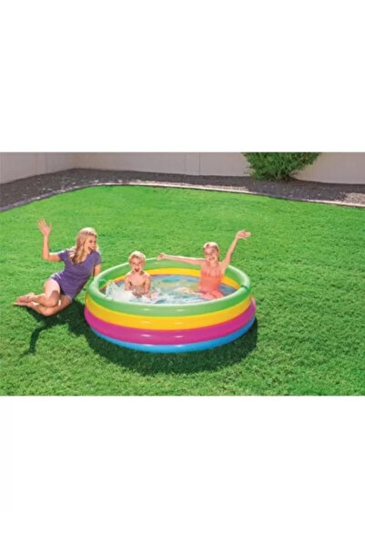 BESTWAY Inflatable Pool for Kids, Round, Rainbow 157 x 46 cm, Rainbow
