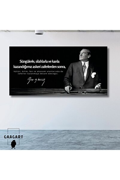 GAAGART Panoramik Kanvas Makam Panosu Atatürk Sözleri Bilim ve Kültür