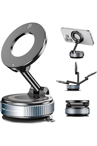 Genel Markalar Vakumlu Manyetik Telefon Tutucu, Araba Için, 360° Ayarlanabili...