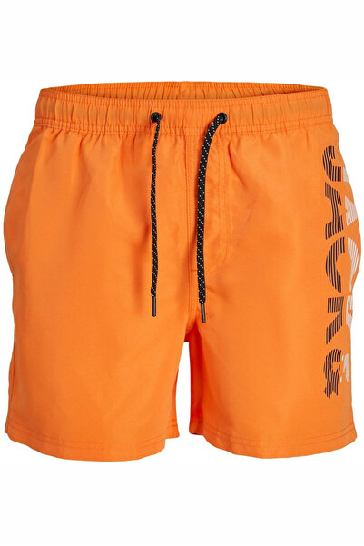 Jack & Jones Σορτς JACK & JONES Fiji Μαγιό με λογότυπο Splicelogo - 12225967-Orange Peel