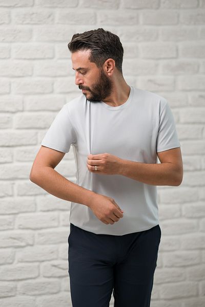 Paul Martin Slimfit Fit Crew Neck Rayon Fabric Full Lycra T-Shirt