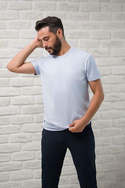 Paul Martin Slimfit Fit Crew Neck Rayon Fabric Full Lycra T-Shirt