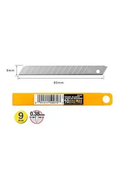 Olfa Replacement blades for cutter 9 mm, set of 10 pieces