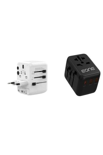 EONE Ion Universal Travel Plug 20W USB-A and PD Ports
