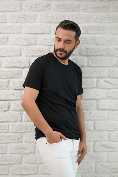 Paul Martin Slimfit Fit Crew Neck Rayon Fabric Full Lycra T-Shirt