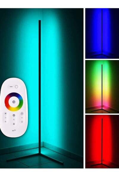 Generic Standing Corner Mood Floor Lamp Corner Led Floor Lamp RGB Color Changing Atmosphere Light with Remo