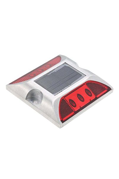Generic LED Solar Powered Driveway Light Silver/Red 0.332kg