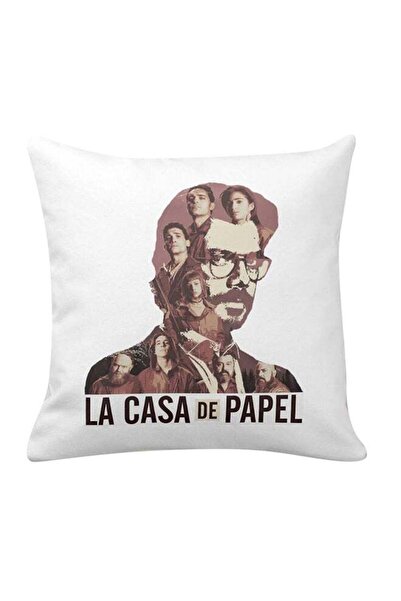 Generic La Casa De Papel Decorative Throw Pillow White/Black/Red 40 x 40cm
