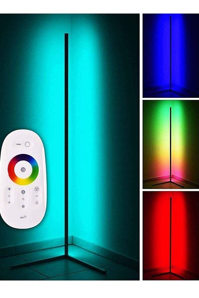 Generic مصباح أرضي قائم بزاوية ELTRAZONE مصباح أرضي LED بزاوية متغير اللون RGB