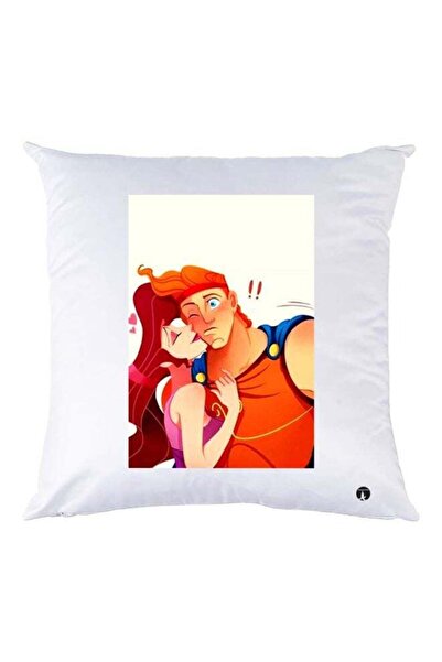 Generic Cartoon Printed Throw Pillow White/Red/Orange 40x40cm