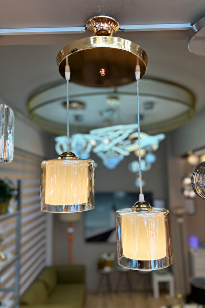 MINIMAL ETICARET VE BILGI TEKNOLOJILERI MİA Dual Gold Cam Avize