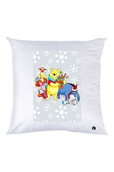 Generic Cartoon Printed Decorative Throw Pillow White/Grey/Yellow 30x30cm
