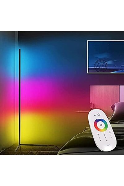 Generic XiuWoo Remote Control RGB LED Corner Floor Lamp Multicolour