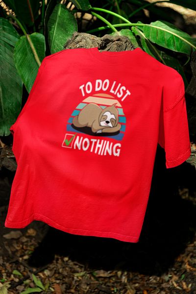 MG To Do List Nothing Printed Unisex Circle Neck Cotton Oversize Short Sleeve T-Shirt