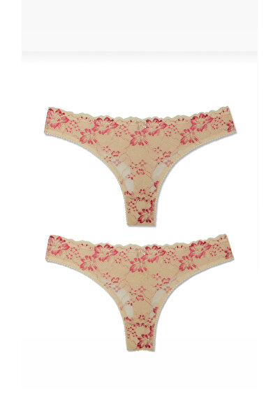 YOYYO 2-ПАРНА ТАНГА З МЕРЕЖИВОМ, 2 КОЛЬОРИ, ПОЛІАМІДНА СУМІШ, ЖІНОЧА БІЛИЗНА