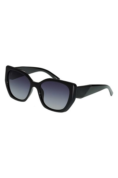 Polar Glare Polarized Sunglasses Women Polar Glare PG7122A, Plastic, Black, 55 mm
