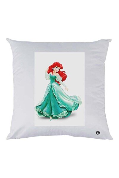 Generic Disney Princess Printed Throw Pillow White/Green/Red 30x30cm