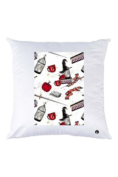 Generic Harry Potter Theme Printed Throw Pillow White/Red/Black