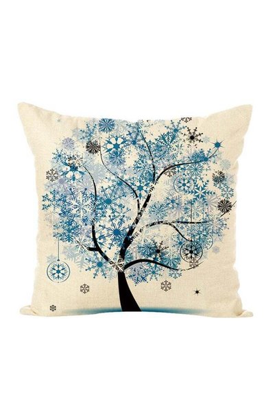 Generic Decorative Printed Soft Pillow Beige/Blue/Black 45 x 45cm