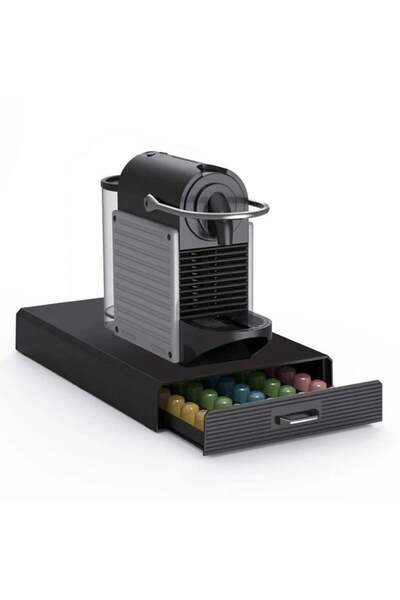 divendi-ro Sertar pentru organizarea capsulelor de cafea, tip Nespresso, capacitate 50 buc, negru