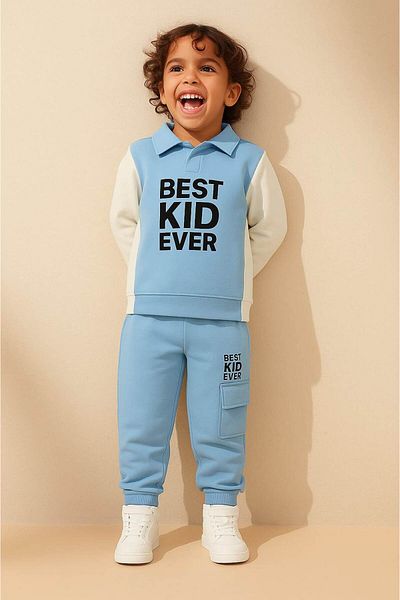 falcomini Baby Boy Children Two String Printed Double Sports Suit 2/8 Years Old