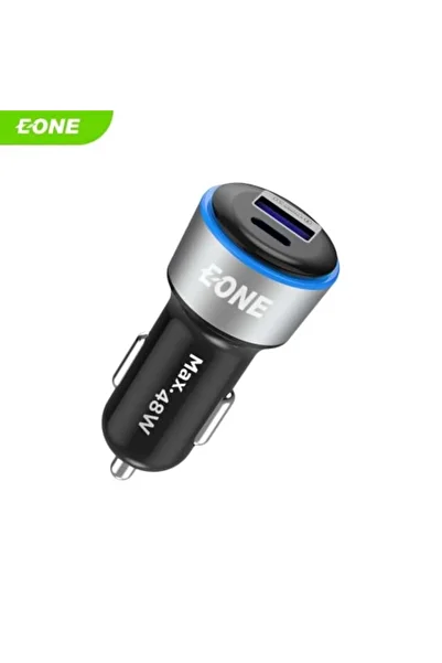 EONE Car Charger with Dual PD Ports and USB Port 48W by - Black