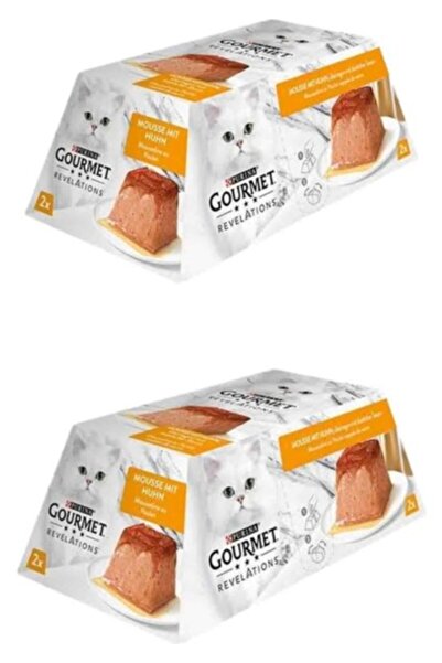 Gourmet Revelations Mousse Tavuklu Sosla Kaplı Lezzet Kedi Yaşmama 2X57 gr 11...