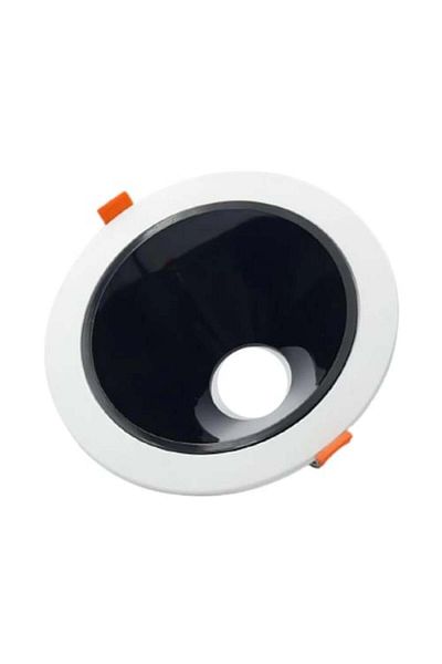 ELECTROPOWER Anti-Glare Movable Round Frame 14cm 6-Inch White Frame with Black Reflector