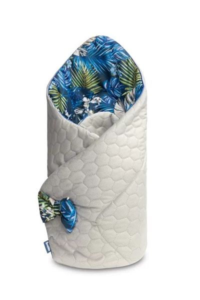 Sensillo Newborn Blanket Velvet Wrap Blue Parrots 75x75 cm