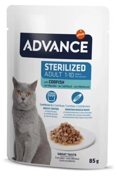 Advance Morina Balıklı Kısırlaştırılmış Yetişkin Kedi Konservesi 85 gr