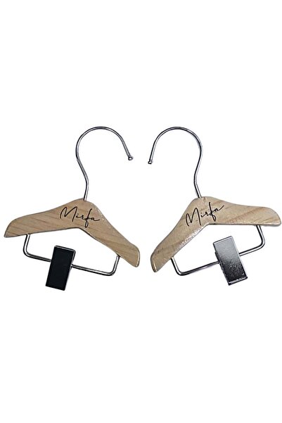 Mirfa شماعات ملابس الحيوانات الأليفة الصغيرة - خشب فاتح (عبوة من قطعتين)