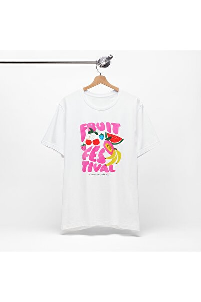 Tubinyoo تي شيرت كبير الحجم مطبوع عليه مهرجان الفواكه للجنسين