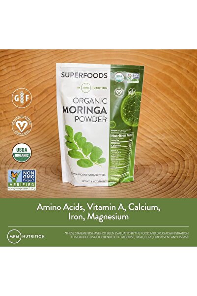 MRM , Organic Moringa Powder, 8.5 Oz (240 G)