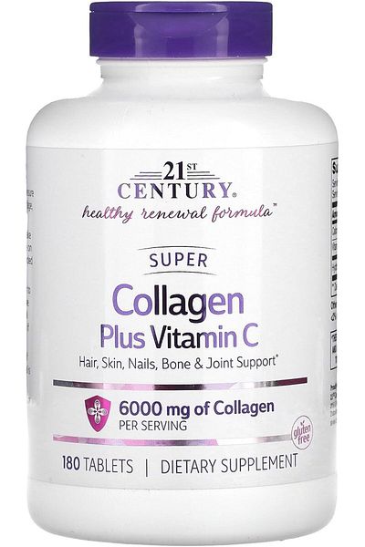 21st Century Super Collagen Plus Vitamin C Tablets from 21st Century, 6000 mg, 180 Tablets