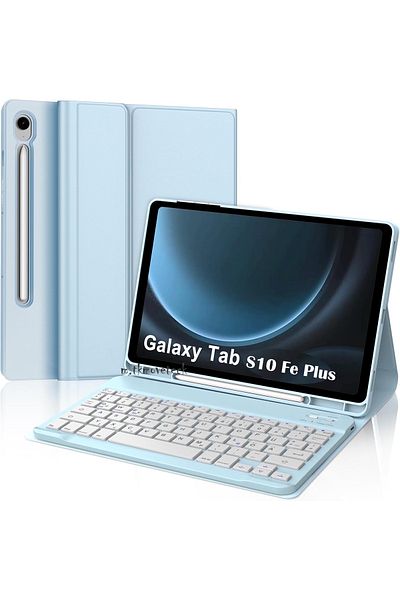 m.tk moveteck Samsung Galaxy Tab S10 Fe Plus 13.1Inch Compatible Tablet Case with Keyboard Wireless Bluetooth Pen Compartment