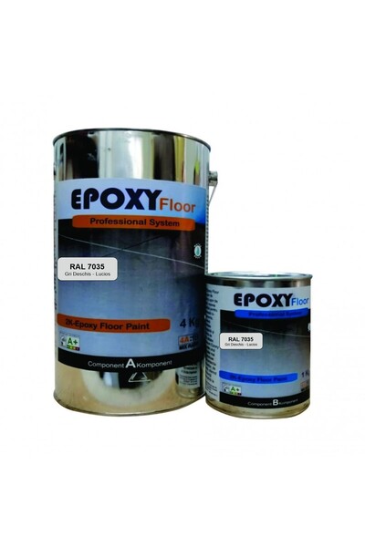 OEM Vopsea Epoxidica Garaj Gri Deschis RAL 7035-Trafic Auto 5 Kg Epoxy Floor