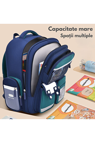 VisionHub School Bag, Ergonomic for Children, Ultra Lightweight, Multiple Compartments, Backpack,