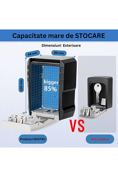 VisionHub Metal box with combination lock for key storage, waterproof, Waterproof external box, resistant