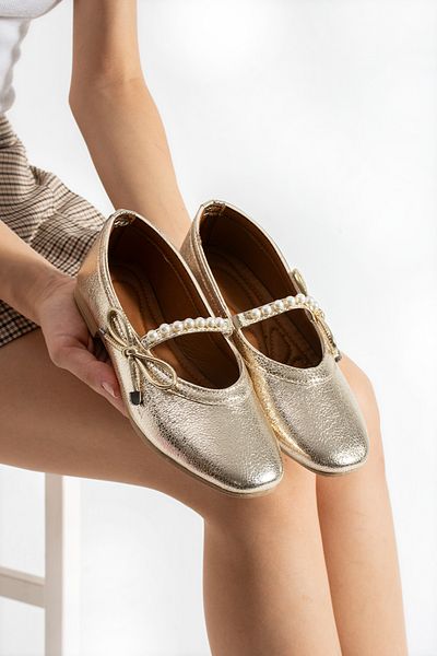 Neva'nın Butiği Florida Pearl Ribbon Detail Ballet