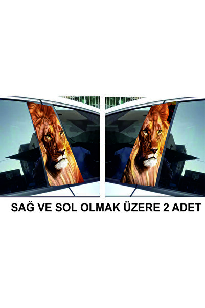 Birim Matbaa ملصق ASLAN KIRAL للسيارة (25 × 45 قطعة على اليمين واليسار)