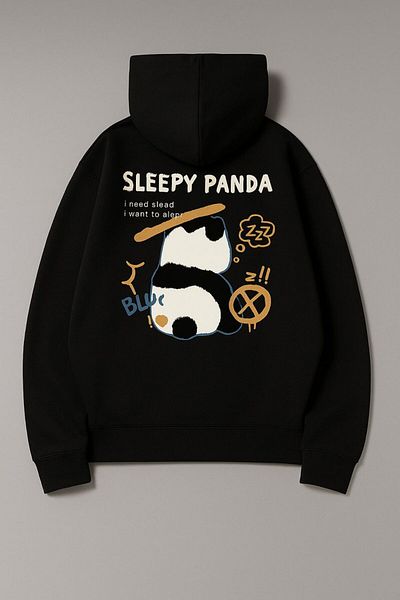 CLASSY.MODA “Sleepy Panda Hooded Sweatshirt”